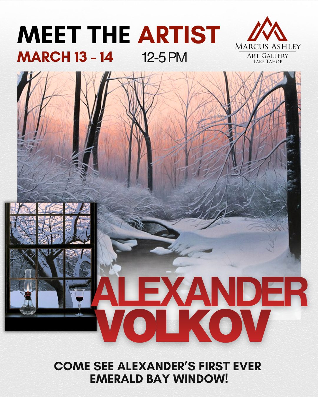 Meet The Artist ~ Alexander Volkov ~ March 13th & 14th