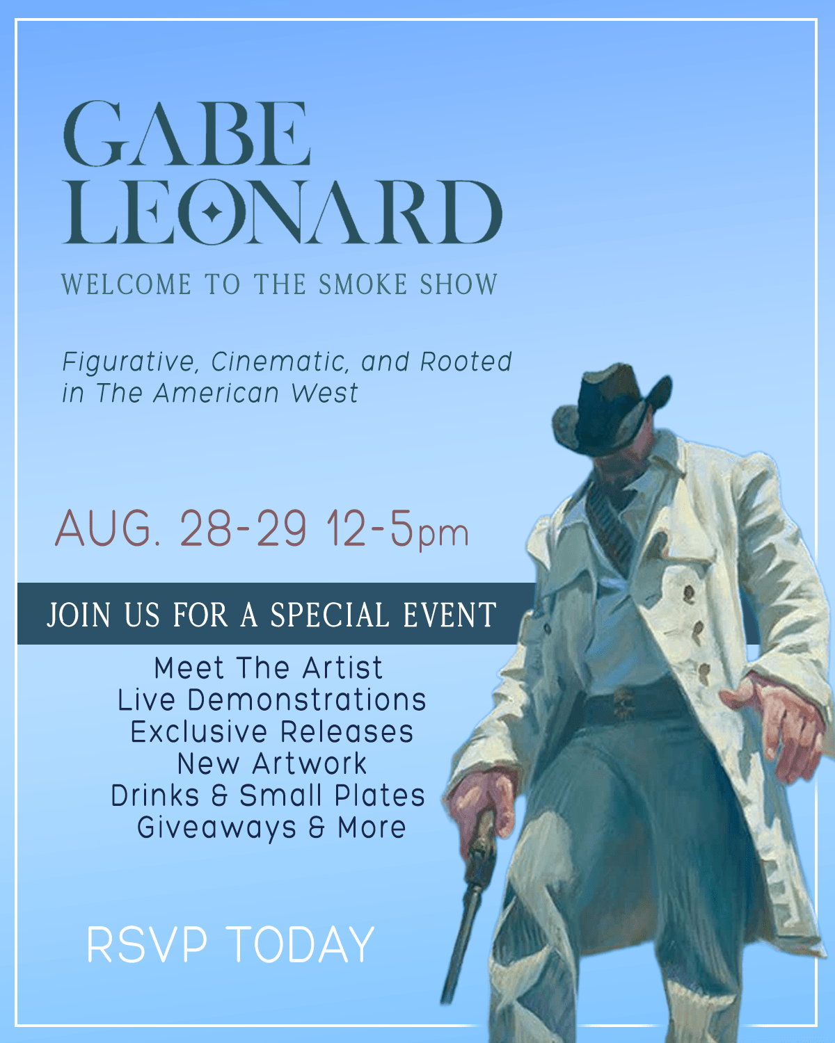 Meet the Artist ~ Gabe Leonard ~ August 28 - 29 - Marcus Ashley Gallery