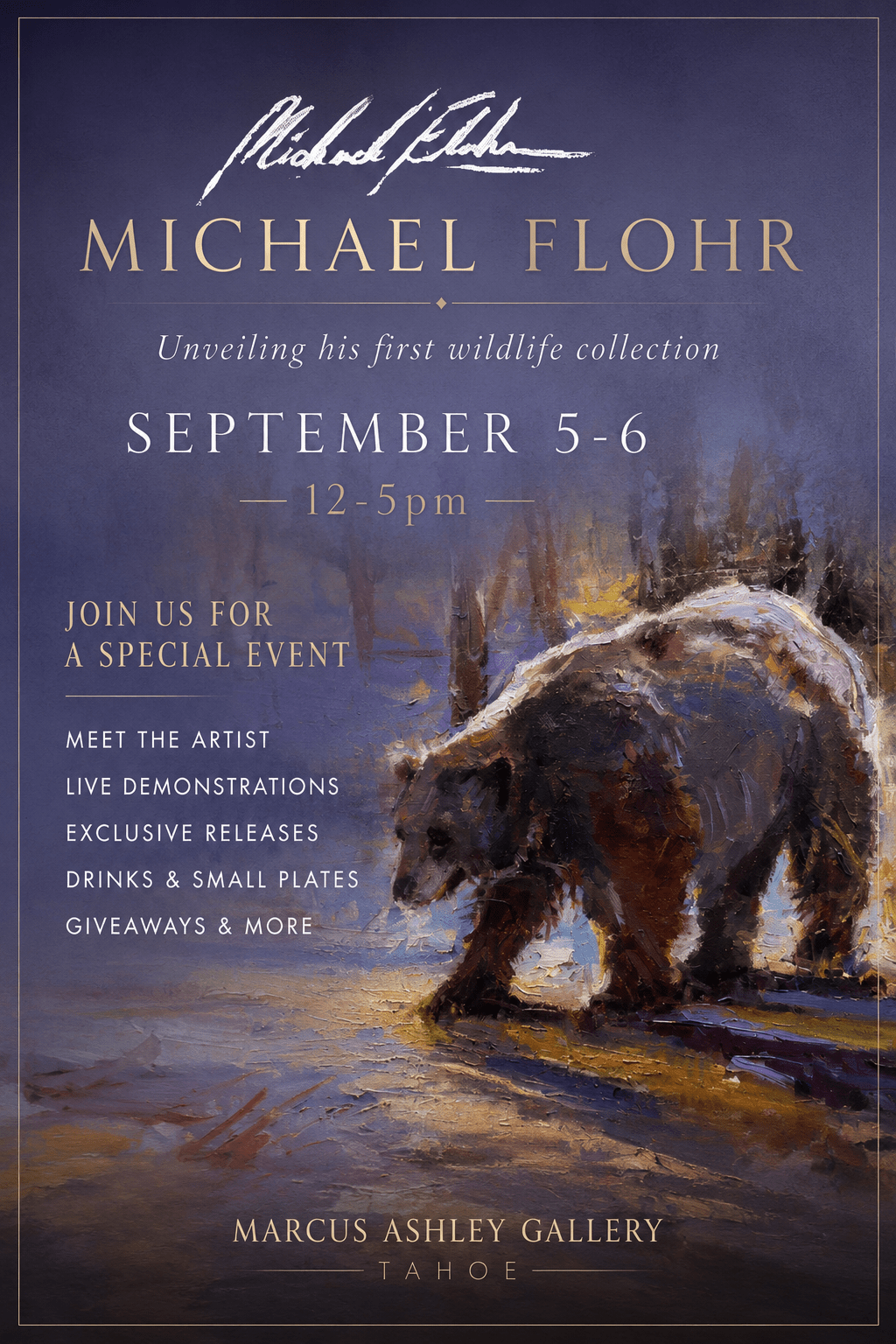 Meet the Artist ~ Michael Flohr ~ September 5 - 6 - Marcus Ashley Gallery
