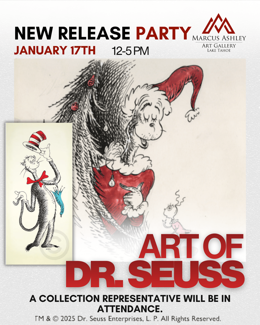 New Release Party! - Art of Dr. Seuss - January 17th - Marcus Ashley Gallery