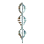 Animated gif of a three-tiered revolving metal sculpture by Lyman Whitaker called Bean Pole.