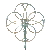 Animated gif of a coinciding circle metal sculpture called Counterpoint by Lyman Whitaker, available at Marcus Ashley Gallery.