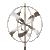 Animated gif of the spherical stainless steel sculpture called Galaxy by Lyman Whitaker.
