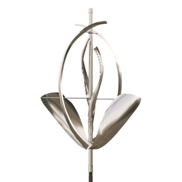 Animated gif of the stainless steel art called Spring by Lyman Whitaker, for sale in South Lake Tahoe.