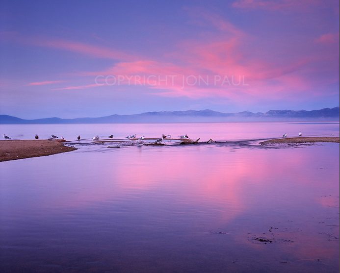 Tahoe Tributary Sunset Reflection