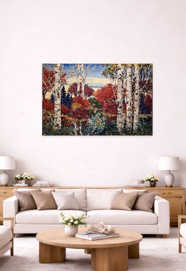 Day Birch with Pines - 193748 - Marcus Ashley Gallery - Marcus Ashley Gallery