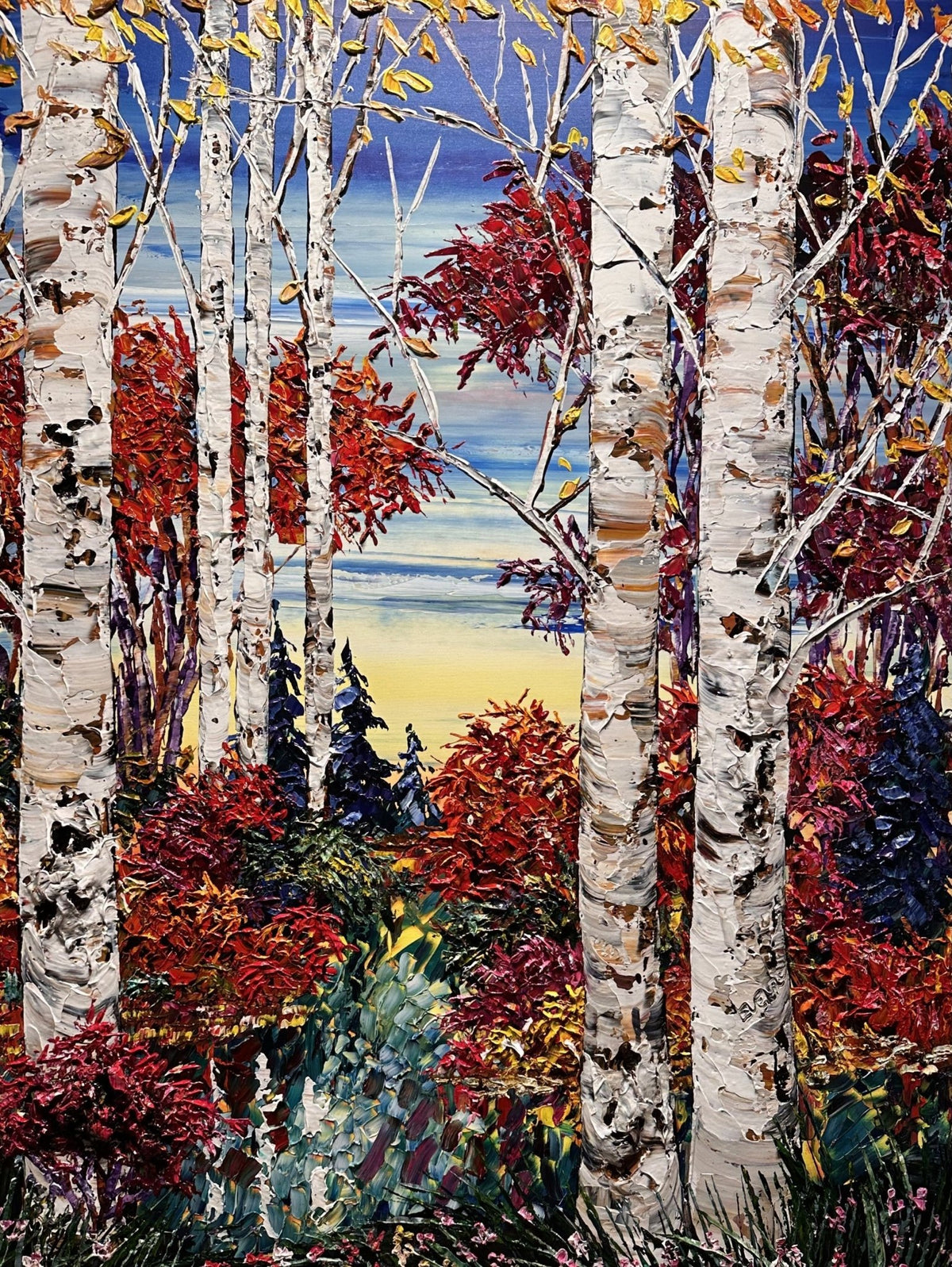 Day Birch with Pines - 193857 - Marcus Ashley Gallery - Marcus Ashley Gallery