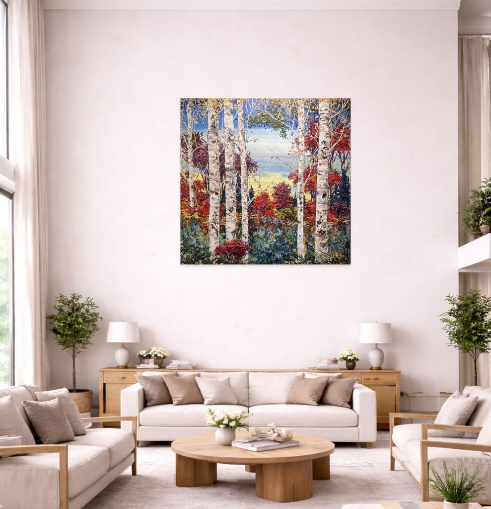 Day Birch with Pines - 193864 - Marcus Ashley Gallery - Marcus Ashley Gallery