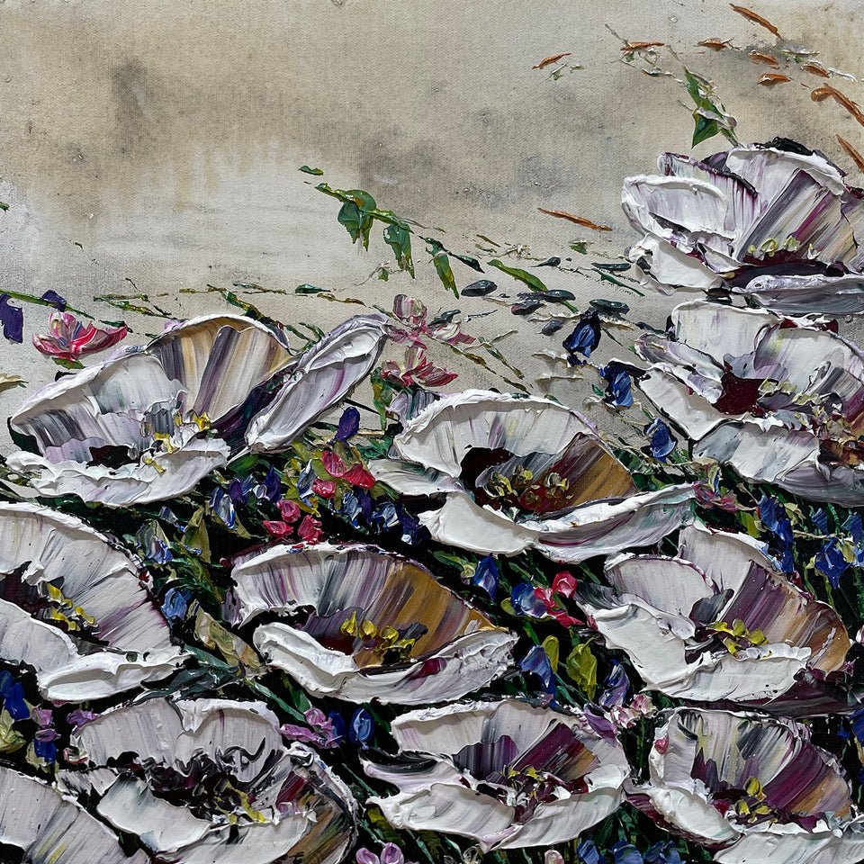 Floral White Poppies - 193368 - Marcus Ashley Gallery - Marcus Ashley Gallery