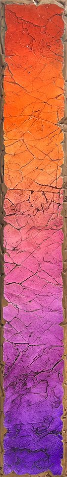 purple and orange sunset colors artwork by rolinda stotts