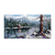 The Point of View portrays a serene winter landscape with a snowy lake, a small cabin nestled among evergreens and snow-capped mountains, reminiscent of Steve Barton Art. A large, snow-dusted tree stands gracefully in the foreground, evoking the elegance found at Marcus Ashley Gallery.