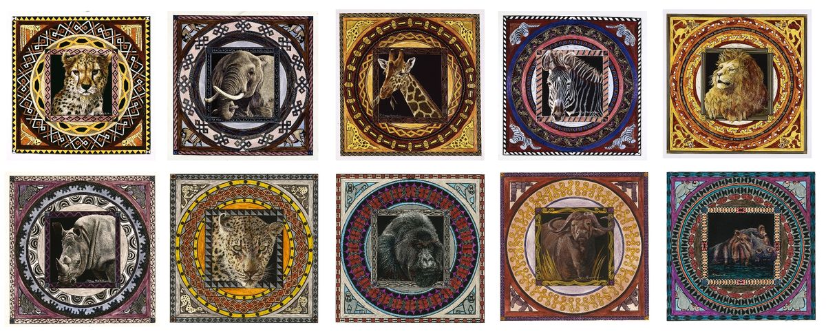 Scratching the Surface African Plates – Deluxe Book Set - Sally Maxwell - Marcus Ashley Gallery - Marcus Ashley Gallery