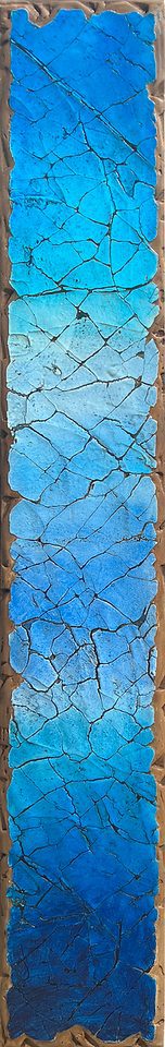blue mixed media artwork by rolinda stotts